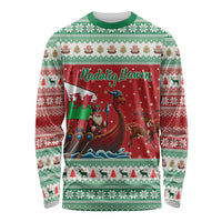 Wales Viking Santa Christmas Long Sleeve Shirt Funny Reindeer Norse Xmas - Wonder Print Shop