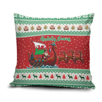 Wales Viking Santa Christmas Pillow Cover Funny Reindeer Norse Xmas - Wonder Print Shop