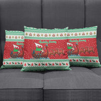 Wales Viking Santa Christmas Pillow Cover Funny Reindeer Norse Xmas - Wonder Print Shop