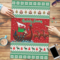Wales Viking Santa Christmas Puzzle Funny Reindeer Norse Xmas - Wonder Print Shop