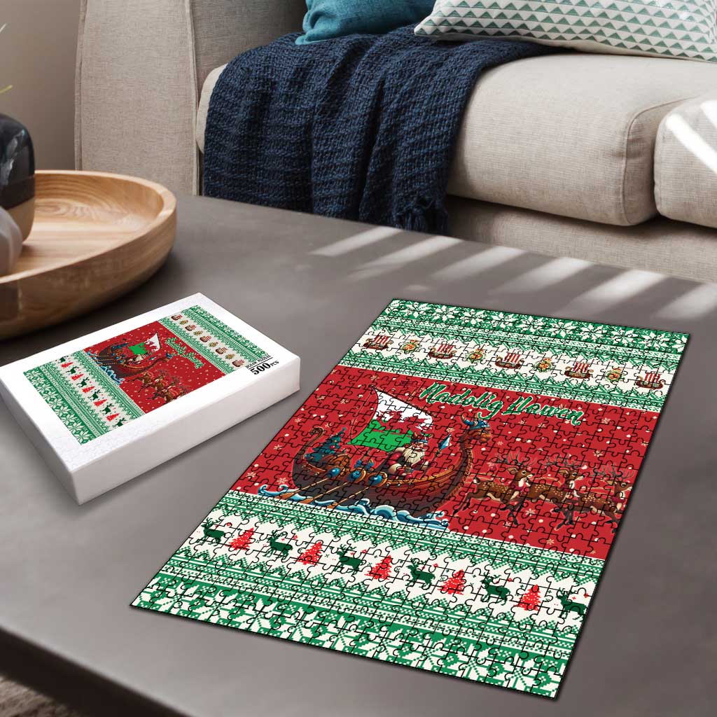 Wales Viking Santa Christmas Puzzle Funny Reindeer Norse Xmas - Wonder Print Shop