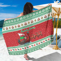 Wales Viking Santa Christmas Sarong Funny Reindeer Norse Xmas - Wonder Print Shop