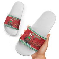 Wales Viking Santa Christmas Slide Sandals Funny Reindeer Norse Xmas - Wonder Print Shop