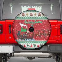 Wales Viking Santa Christmas Spare Tire Cover Funny Reindeer Norse Xmas - Wonder Print Shop