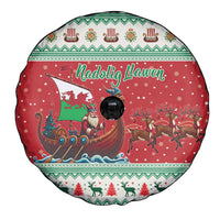 Wales Viking Santa Christmas Spare Tire Cover Funny Reindeer Norse Xmas - Wonder Print Shop