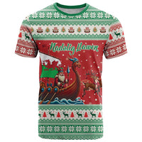 Wales Viking Santa Christmas T Shirt Funny Reindeer Norse Xmas - Wonder Print Shop