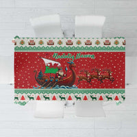 Wales Viking Santa Christmas Tablecloth Funny Reindeer Norse Xmas - Wonder Print Shop