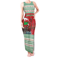 Wales Viking Santa Christmas Tank Maxi Dress Funny Reindeer Norse Xmas - Wonder Print Shop