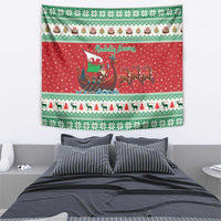 Wales Viking Santa Christmas Tapestry Funny Reindeer Norse Xmas - Wonder Print Shop