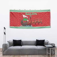 Wales Viking Santa Christmas Tapestry Funny Reindeer Norse Xmas - Wonder Print Shop