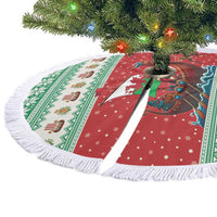 Wales Viking Santa Christmas Tree Skirt Funny Reindeer Norse Xmas - Wonder Print Shop