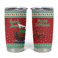 Wales Viking Santa Christmas Tumbler Cup Funny Reindeer Norse Xmas - Wonder Print Shop