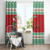 Wales Viking Santa Christmas Window Curtain Funny Reindeer Norse Xmas - Wonder Print Shop