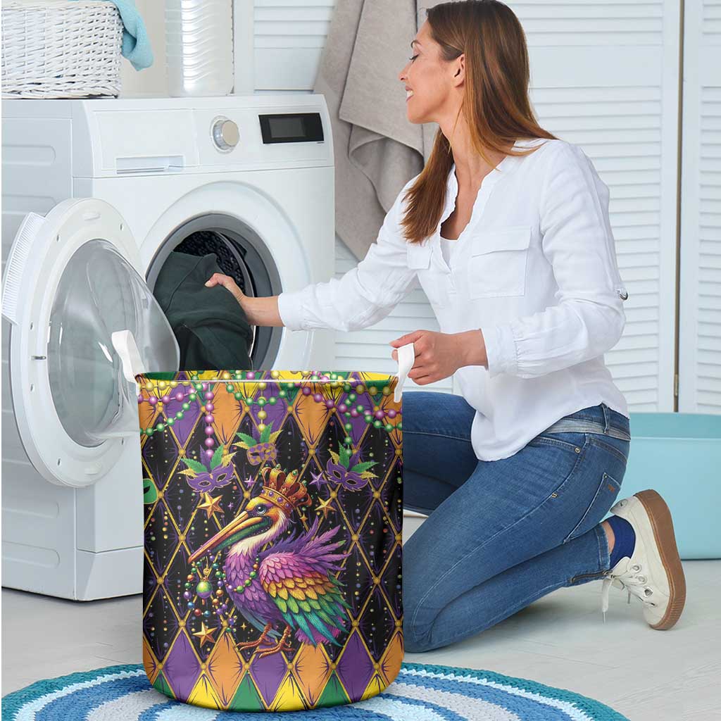 Pelican Mardi Gras Carnival Laundry Basket Fat Tuesday - Wonder Print Shop