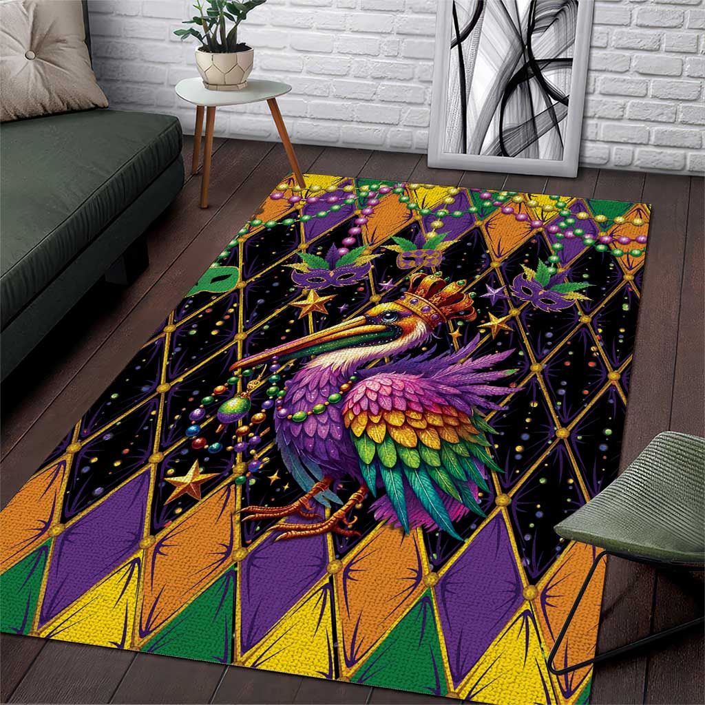 Pelican Mardi Gras Carnival Area Rug Fat Tuesday - Wonder Print Shop