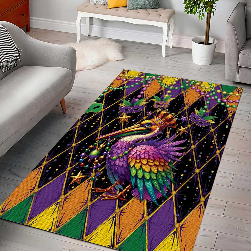 Pelican Mardi Gras Carnival Area Rug Fat Tuesday - Wonder Print Shop