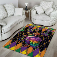 Pelican Mardi Gras Carnival Area Rug Fat Tuesday - Wonder Print Shop