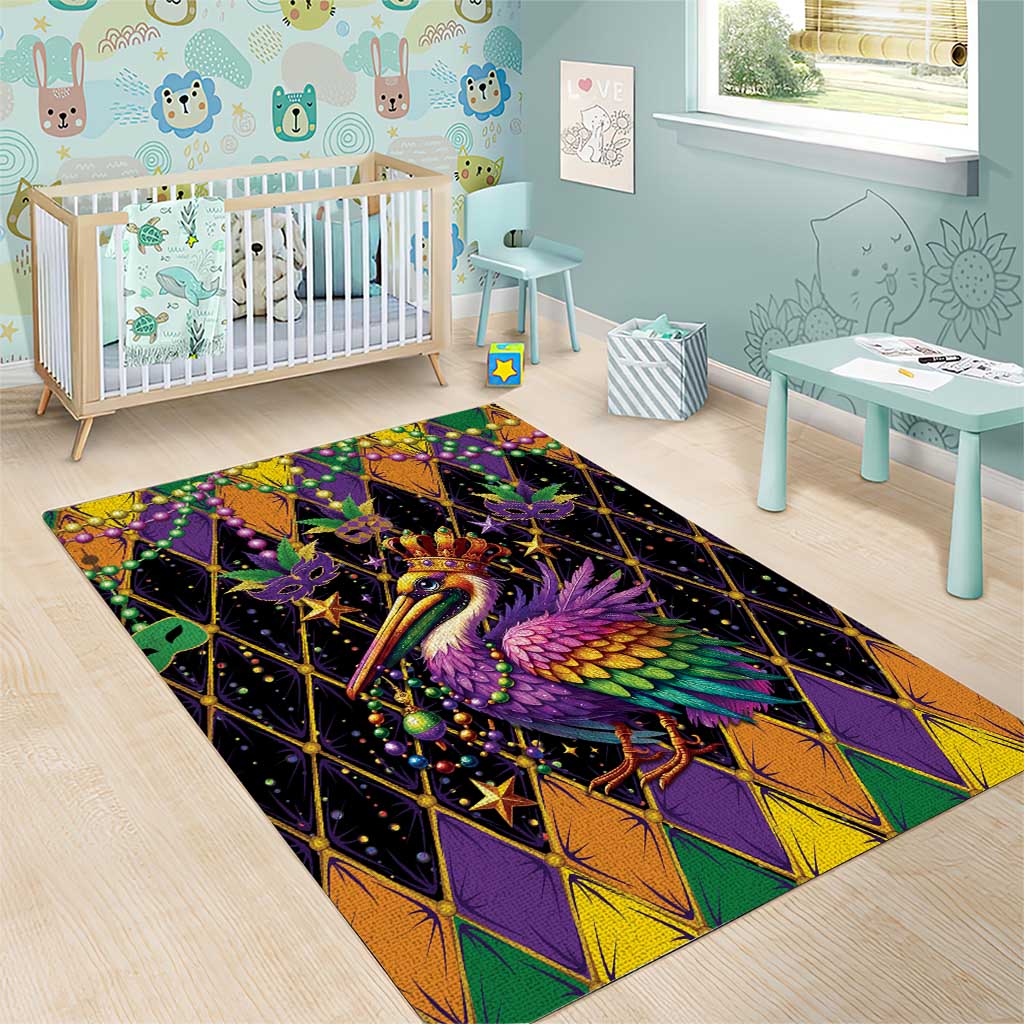 Pelican Mardi Gras Carnival Area Rug Fat Tuesday - Wonder Print Shop