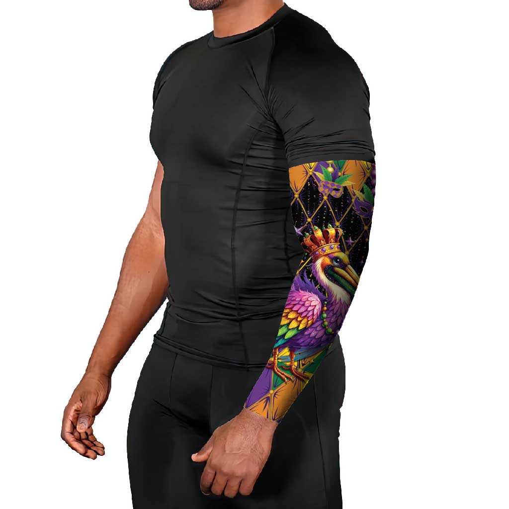 Pelican Mardi Gras Carnival Arm Sleeves Fat Tuesday - Wonder Print Shop