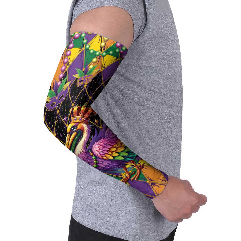 Pelican Mardi Gras Carnival Arm Sleeves Fat Tuesday - Wonder Print Shop