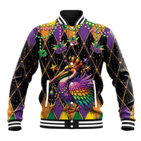 Pelican Mardi Gras Carnival Baseball Jacket Fat Tuesday - Wonder Print Shop