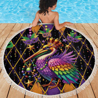 Pelican Mardi Gras Carnival Beach Blanket Fat Tuesday - Wonder Print Shop