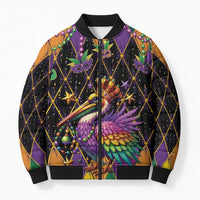 Pelican Mardi Gras Carnival Bomber Puffer Jacket Fat Tuesday - Wonder Print Shop