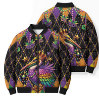 Pelican Mardi Gras Carnival Bomber Puffer Jacket Fat Tuesday - Wonder Print Shop