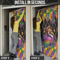 Pelican Mardi Gras Carnival Door Cover Fat Tuesday - Wonder Print Shop