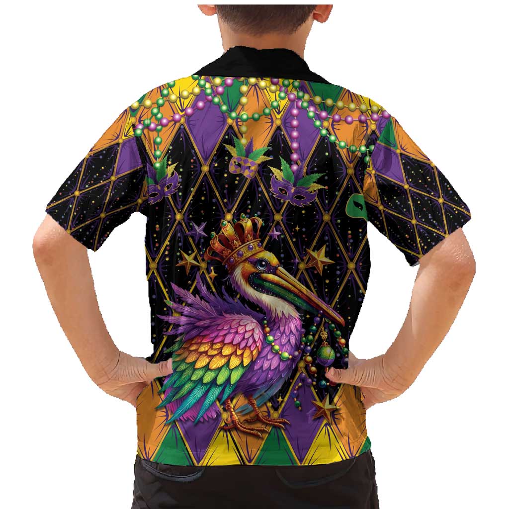 Pelican Mardi Gras Carnival Family Matching Mermaid Dress and Hawaiian Shirt Fat Tuesday - Wonder Print Shop
