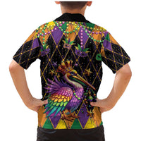 Pelican Mardi Gras Carnival Family Matching Mermaid Dress and Hawaiian Shirt Fat Tuesday - Wonder Print Shop