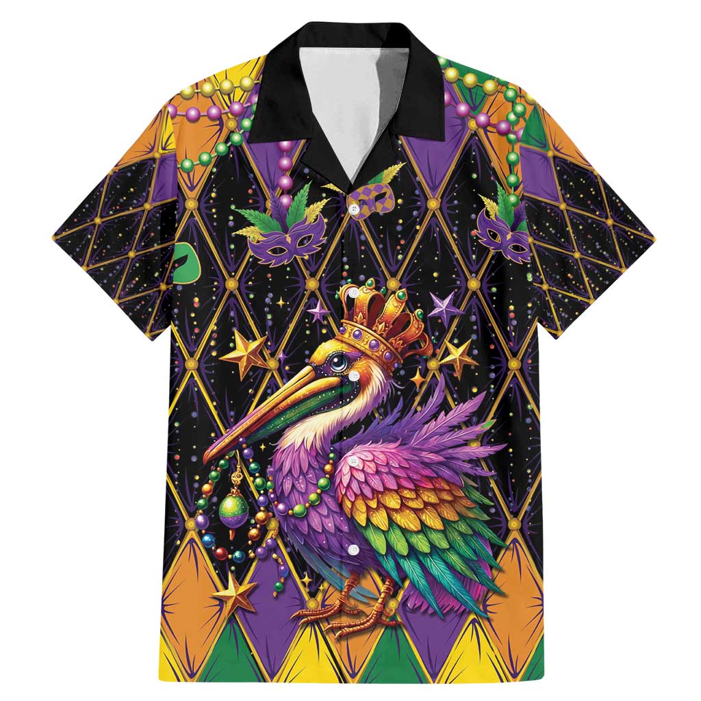 Pelican Mardi Gras Carnival Family Matching Mermaid Dress and Hawaiian Shirt Fat Tuesday - Wonder Print Shop