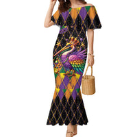 Pelican Mardi Gras Carnival Family Matching Mermaid Dress and Hawaiian Shirt Fat Tuesday - Wonder Print Shop