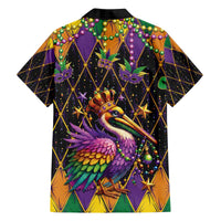 Pelican Mardi Gras Carnival Family Matching Off The Shoulder Long Sleeve Dress and Hawaiian Shirt Fat Tuesday - Wonder Print Shop