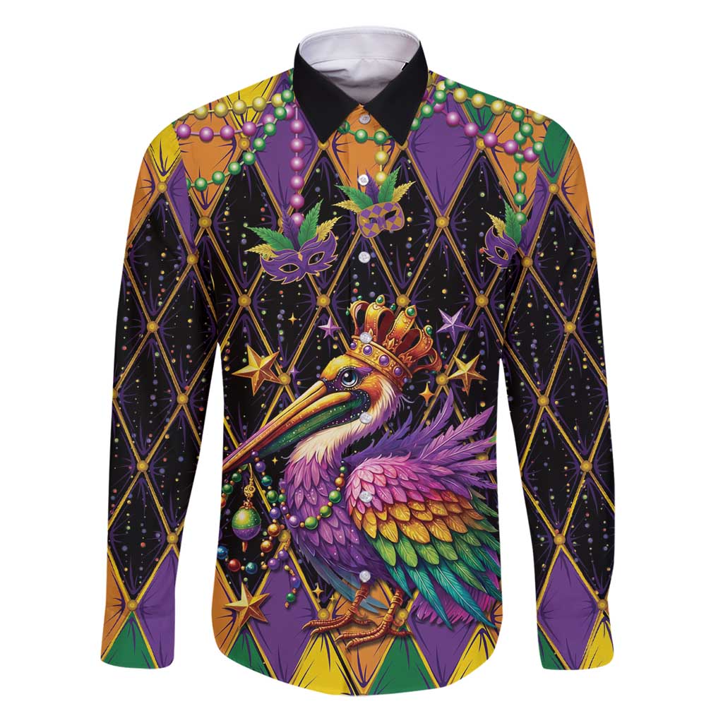Pelican Mardi Gras Carnival Family Matching Puletasi and Hawaiian Shirt Fat Tuesday - Wonder Print Shop