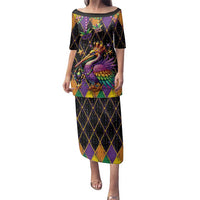Pelican Mardi Gras Carnival Family Matching Puletasi and Hawaiian Shirt Fat Tuesday - Wonder Print Shop