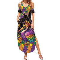 Pelican Mardi Gras Carnival Family Matching Summer Maxi Dress and Hawaiian Shirt Fat Tuesday - Wonder Print Shop