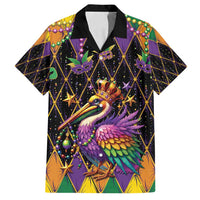 Pelican Mardi Gras Carnival Family Matching Tank Maxi Dress and Hawaiian Shirt Fat Tuesday - Wonder Print Shop