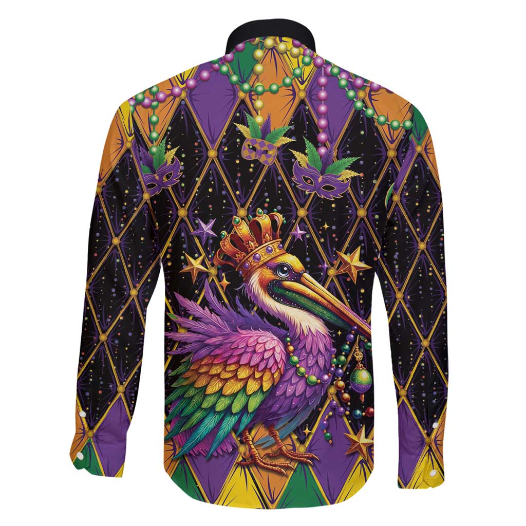 Pelican Mardi Gras Carnival Family Matching Tank Maxi Dress and Hawaiian Shirt Fat Tuesday - Wonder Print Shop