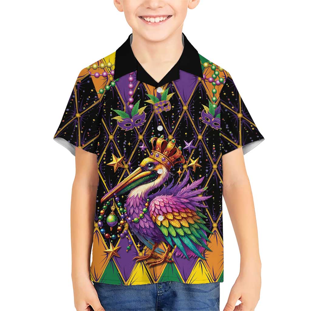 Pelican Mardi Gras Carnival Hawaiian Shirt Fat Tuesday - Wonder Print Shop
