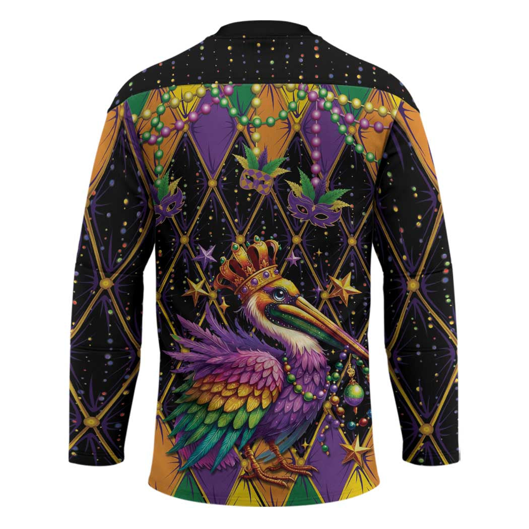 Pelican Mardi Gras Carnival Hockey Jersey Fat Tuesday - Wonder Print Shop