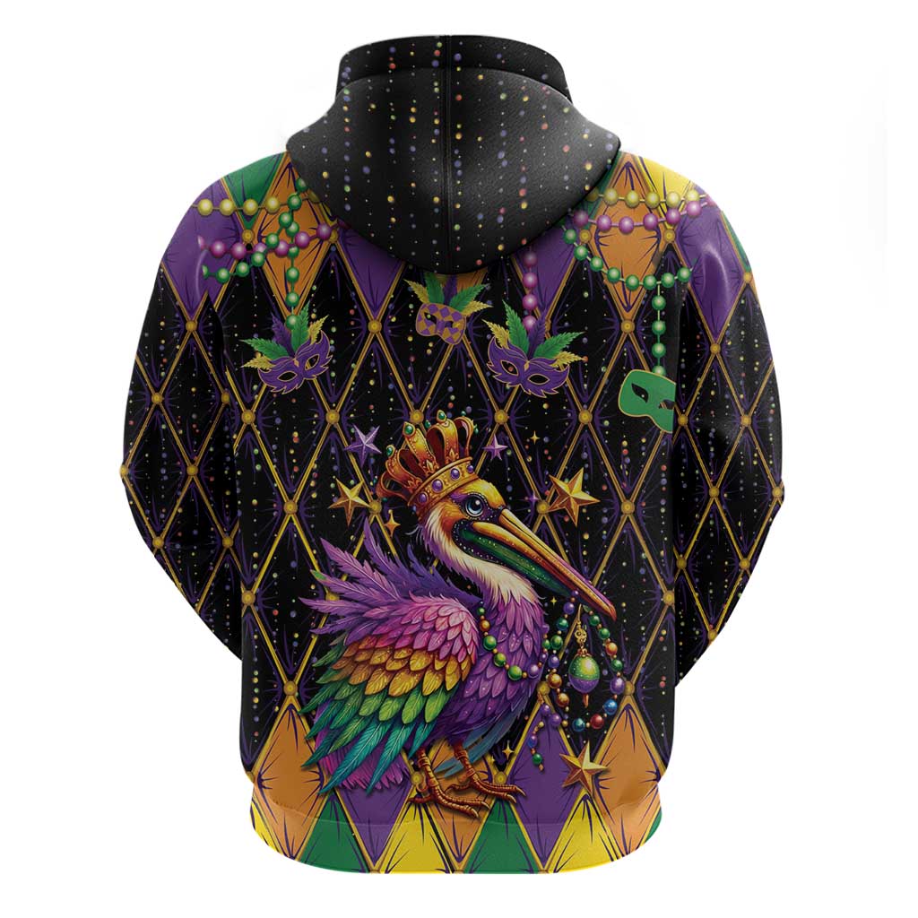 Pelican Mardi Gras Carnival Hoodie Fat Tuesday - Wonder Print Shop
