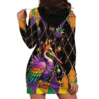 Pelican Mardi Gras Carnival Hoodie Dress Fat Tuesday - Wonder Print Shop