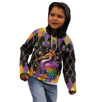 Pelican Mardi Gras Carnival Kid Hoodie Fat Tuesday - Wonder Print Shop