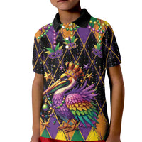 Pelican Mardi Gras Carnival Kid Polo Shirt Fat Tuesday - Wonder Print Shop