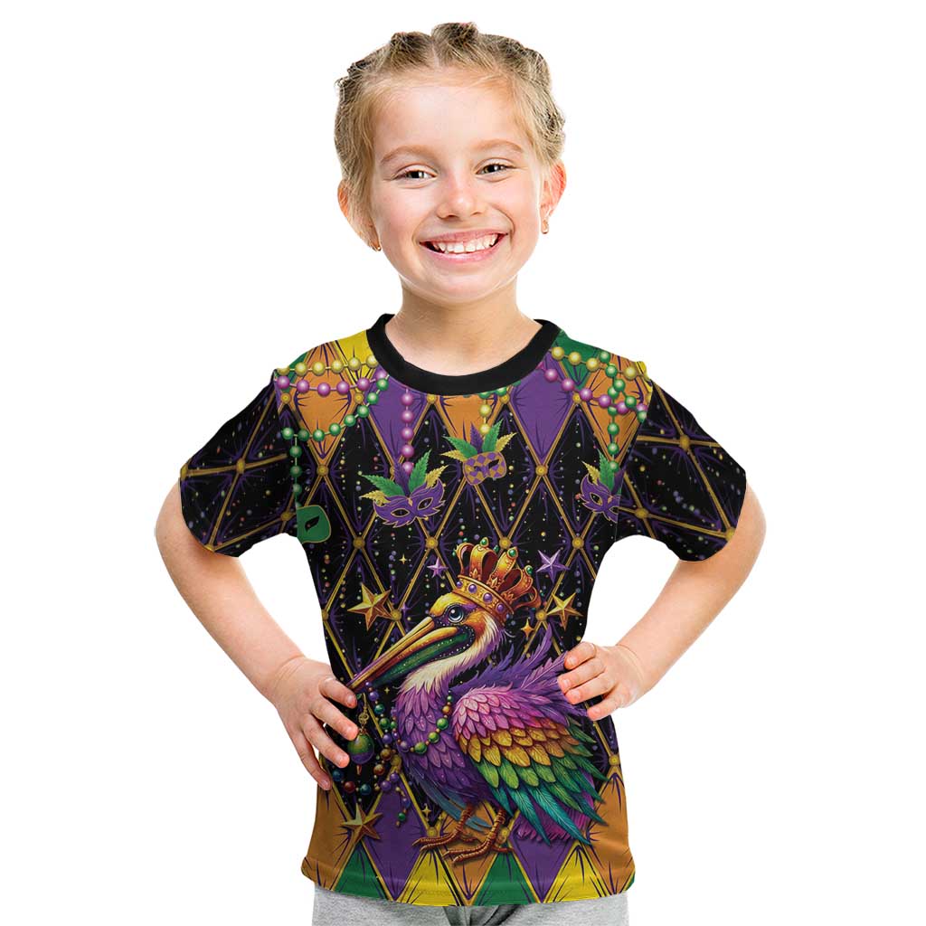 Pelican Mardi Gras Carnival Kid T Shirt Fat Tuesday - Wonder Print Shop