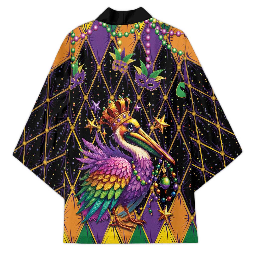 Pelican Mardi Gras Carnival Kimono Fat Tuesday - Wonder Print Shop
