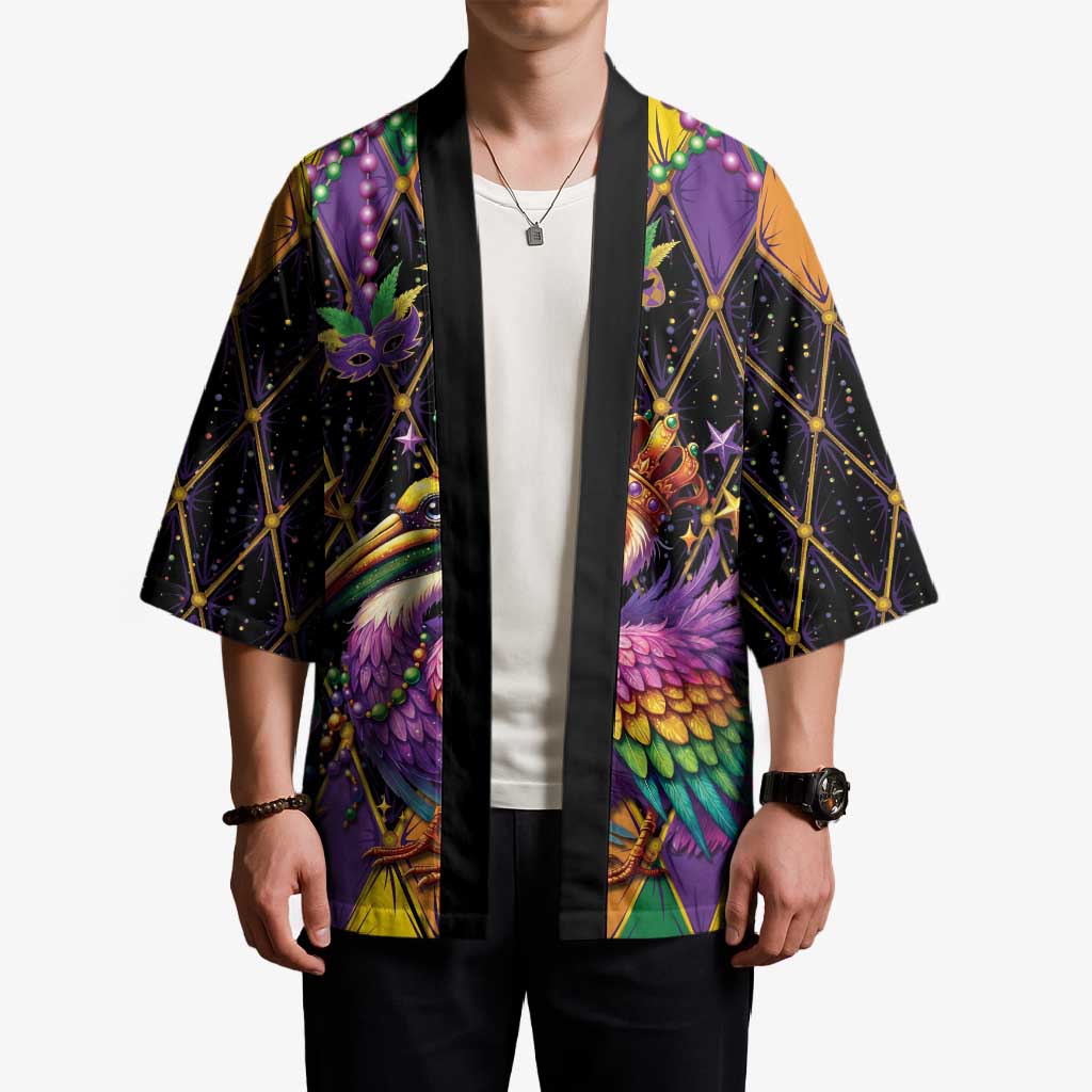 Pelican Mardi Gras Carnival Kimono Fat Tuesday - Wonder Print Shop