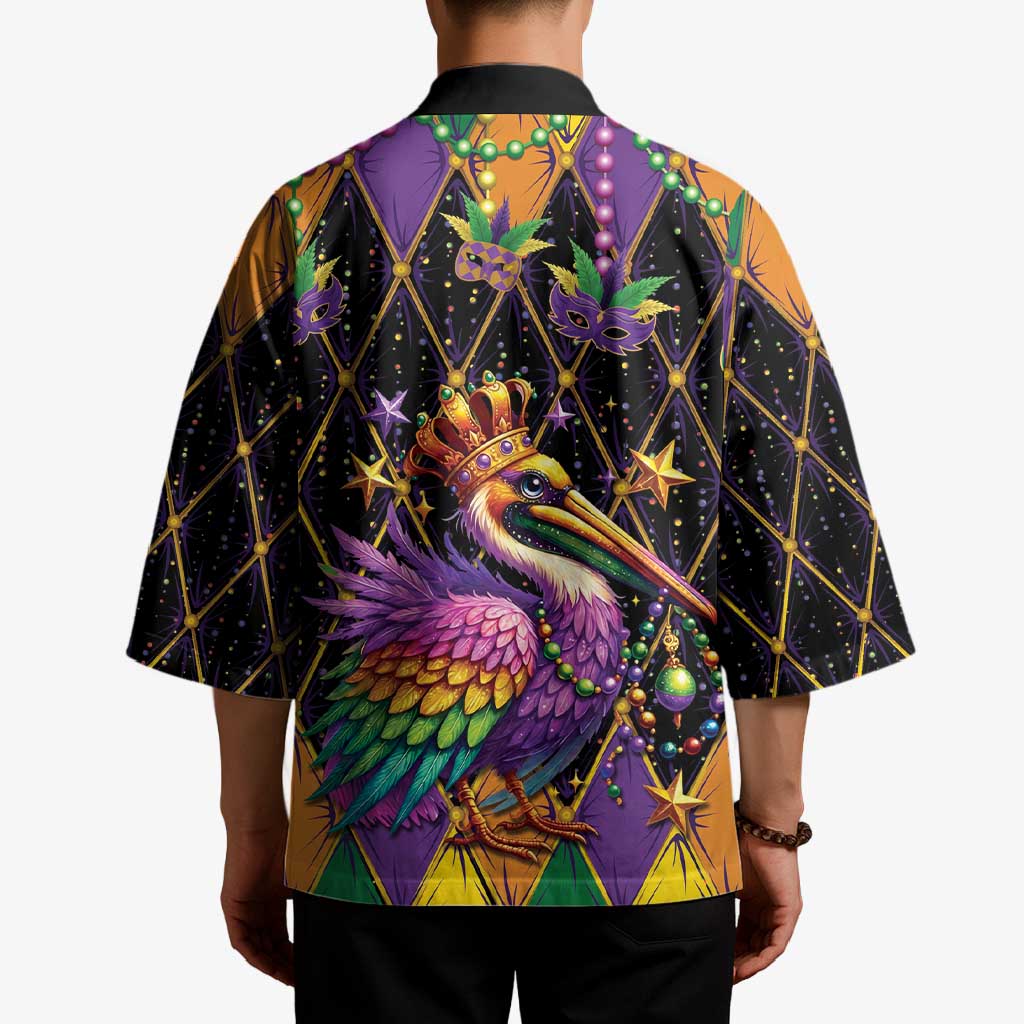 Pelican Mardi Gras Carnival Kimono Fat Tuesday - Wonder Print Shop