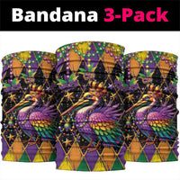 Pelican Mardi Gras Carnival Neck Gaiter Fat Tuesday - Wonder Print Shop